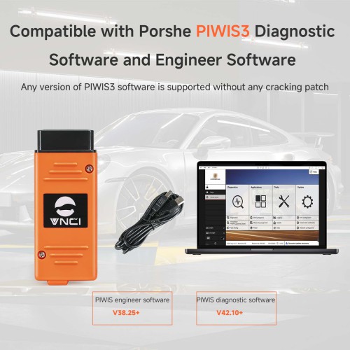 2024 VNCI PT3G Porsche Diagnostic Scanner Supports CAN FD DoIP Plug and play