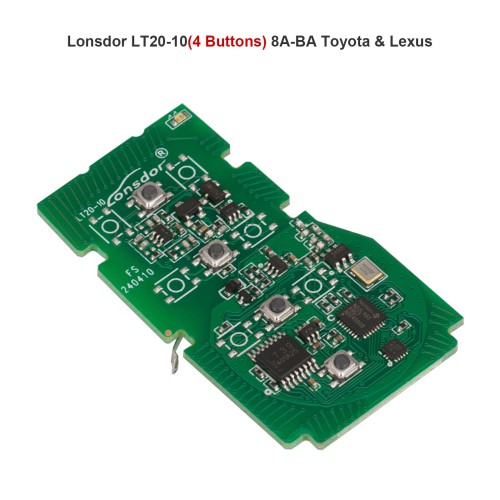 Lonsdor LT20-10 4 Buttons 8A-BA Smart Key PCB Board for 2023 Toyota Lexus – Adjustable Frequency