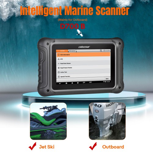 2024 OBDSTAR D700 B (Mainly for Outboard) Intelligent Marine Scanner for Mercury Parsun Envinrude