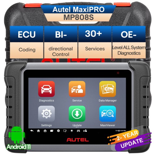 Autel MaxiPRO MP808 MP808S OBD2 Bi-Directional Diagnostic Scan Tool with Key Coding PK MaxiDAS DS808 DS708 Maxisys MS906