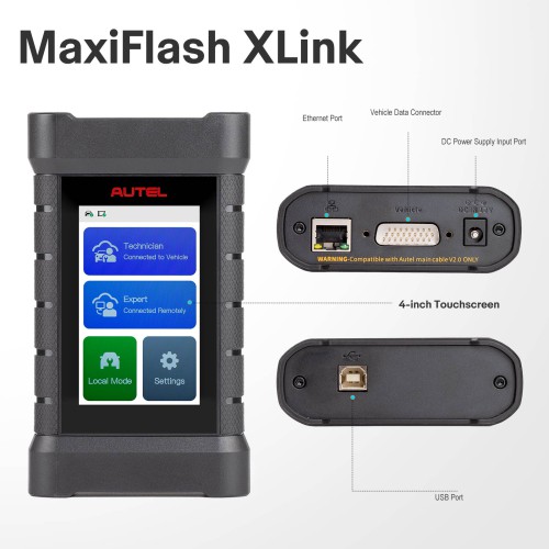 Autel MaxiFlash XLink J2534 Tool Remote Expert ECU Programming Device Work with PC, Mobile Phone and Autel Ultra, MS919, MS909