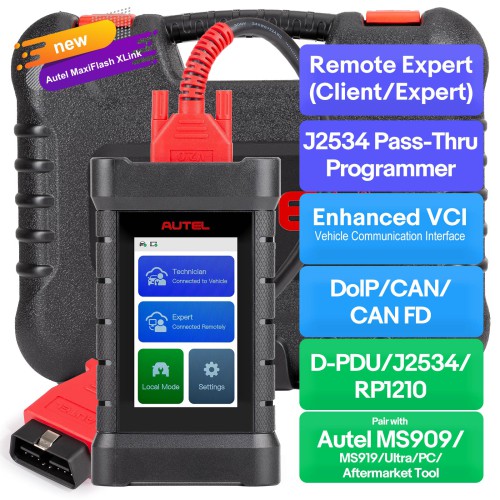 Autel MaxiFlash XLink J2534 Tool Remote Expert ECU Programming Device Work with PC, Mobile Phone and Autel Ultra, MS919, MS909