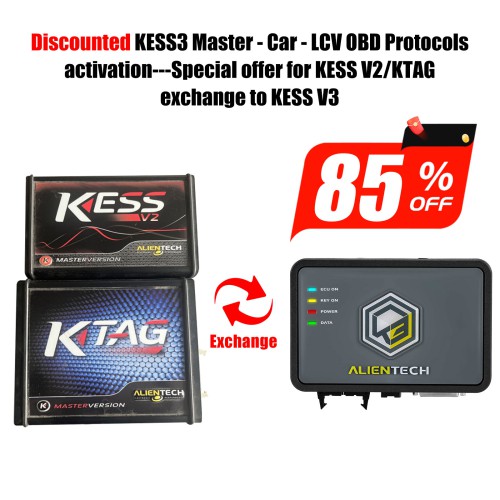 Discounted KESS3 Master Car LCV OBD Protocols Activation for Original KESS V2/Ktag Users