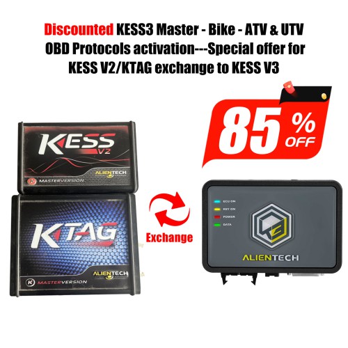 Discounted KESS3 Master Bike OBD Protocols Activation for Original KESS V2/Ktag Users