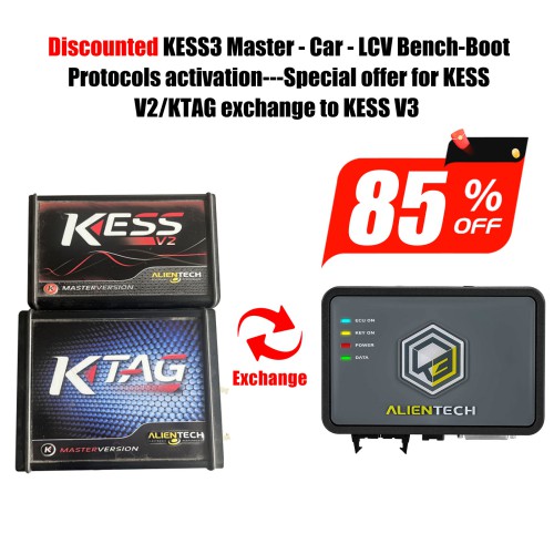 Discounted KESS3 Master Car LCV Bench/Boot Protocols Activation for Original KESS V2/Ktag Users