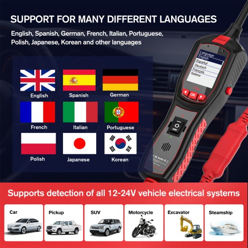 TOPDIAG P150 Electrical Tester 6 - 30 Volt Vehicle Electrical System Diagnostics