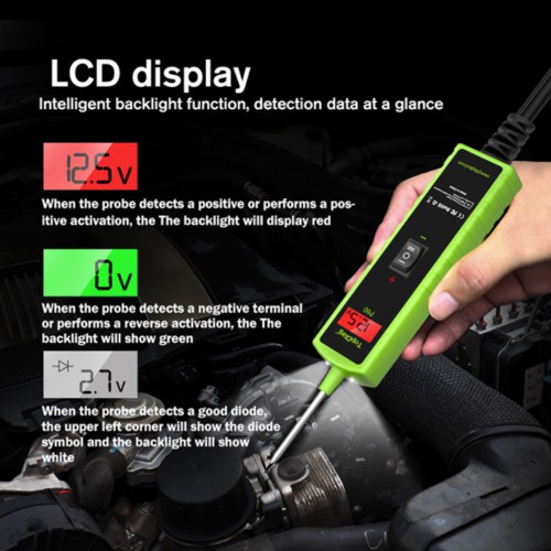 TOPDIAG P60 Automotive Electrical Wiring Tester 6-30V Vehicle Electrical System Testing for Cars, Trucks, SUVs, Excavators, Boats, Backhoes