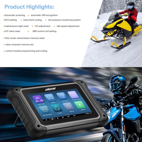 2024 OBDSTAR MOTOSTAR Intelligent Diagnostic Equipment Motorcycle-Scanner for Motorcycle /Snow Mobile/ATV/UTV