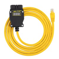 2024 GODIAG GT109 DOIP ENET Programming Cable for BMW Benz VAG JLR Volvo DoIP with Voltage Display Replace BMW ENET Cable