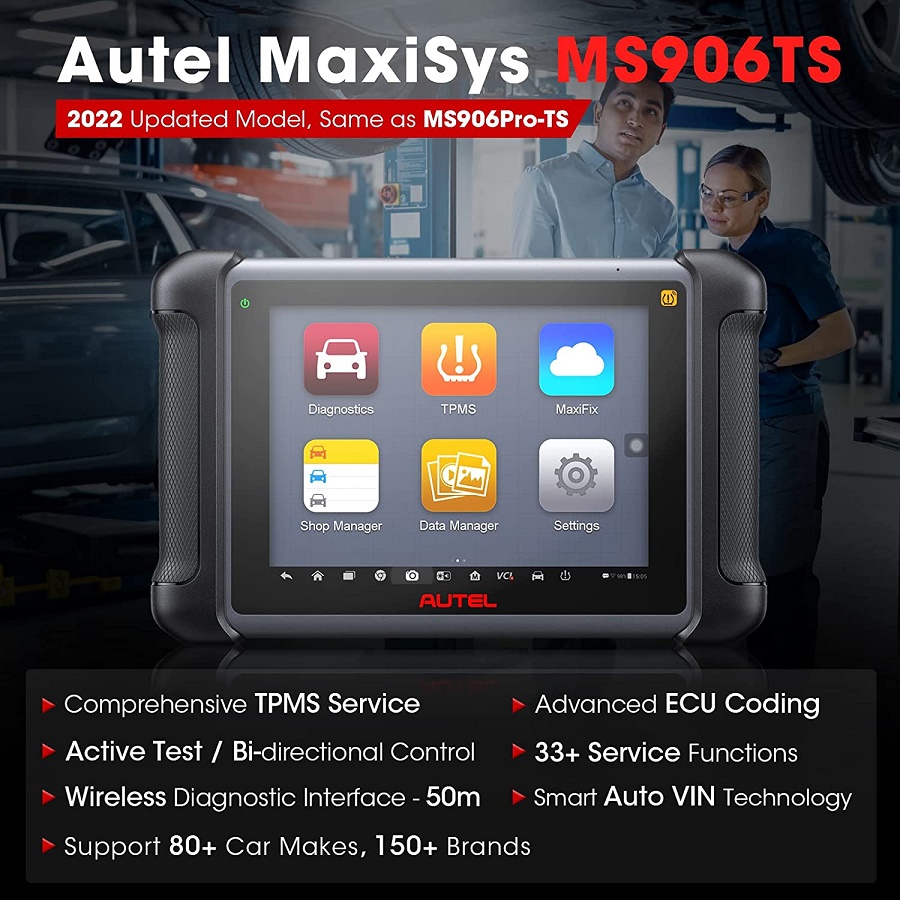 Autel MaxiSYS MS906 Pro-TS Bi-Directional Diagnostic Scanner