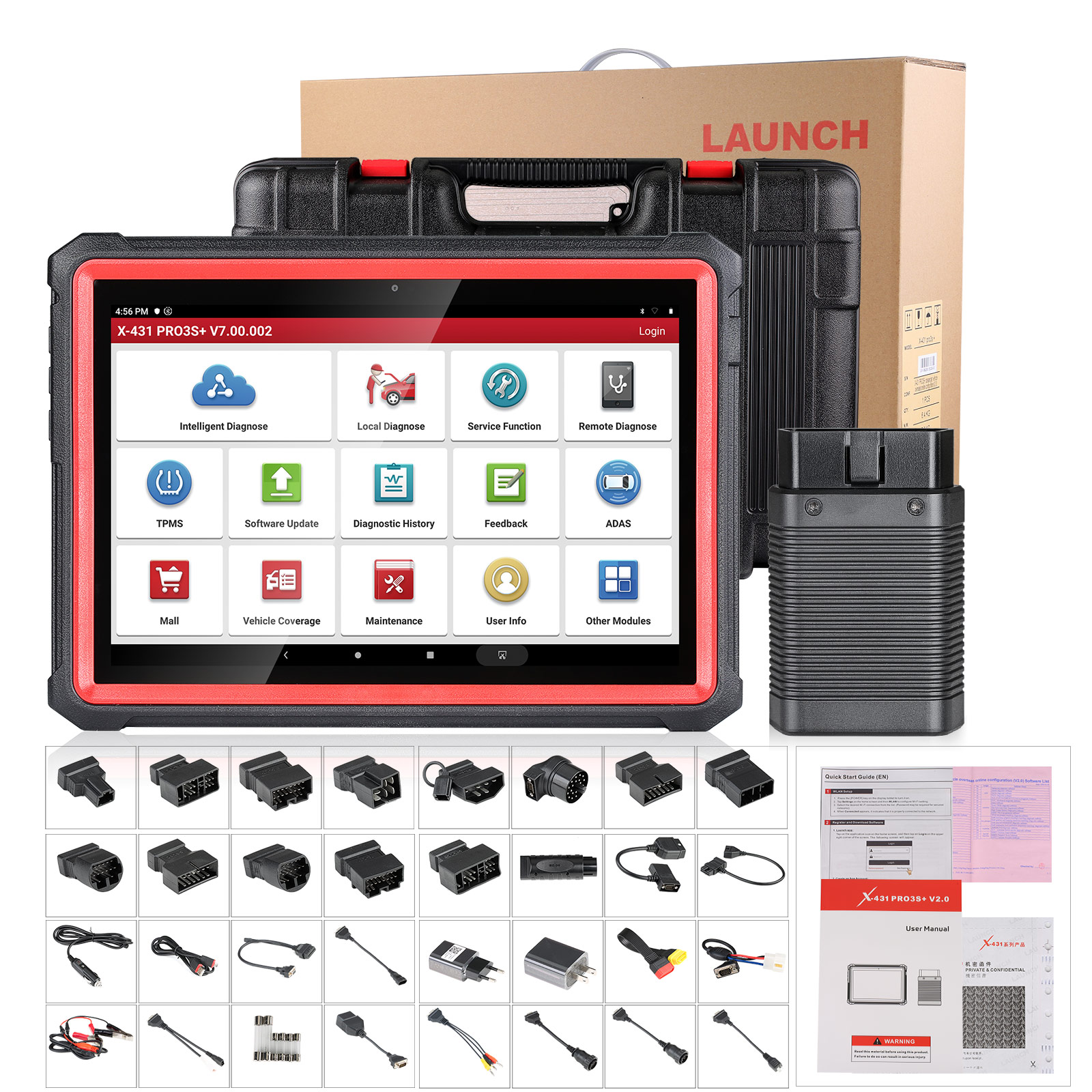 LAUNCH X431 PROS Mini 3.0,2023 New Bi-directional Scan Tool,35+ Service,  OE-Level Full System Automotive Diagnostic Scanner, ECU Coding, Active  Test
