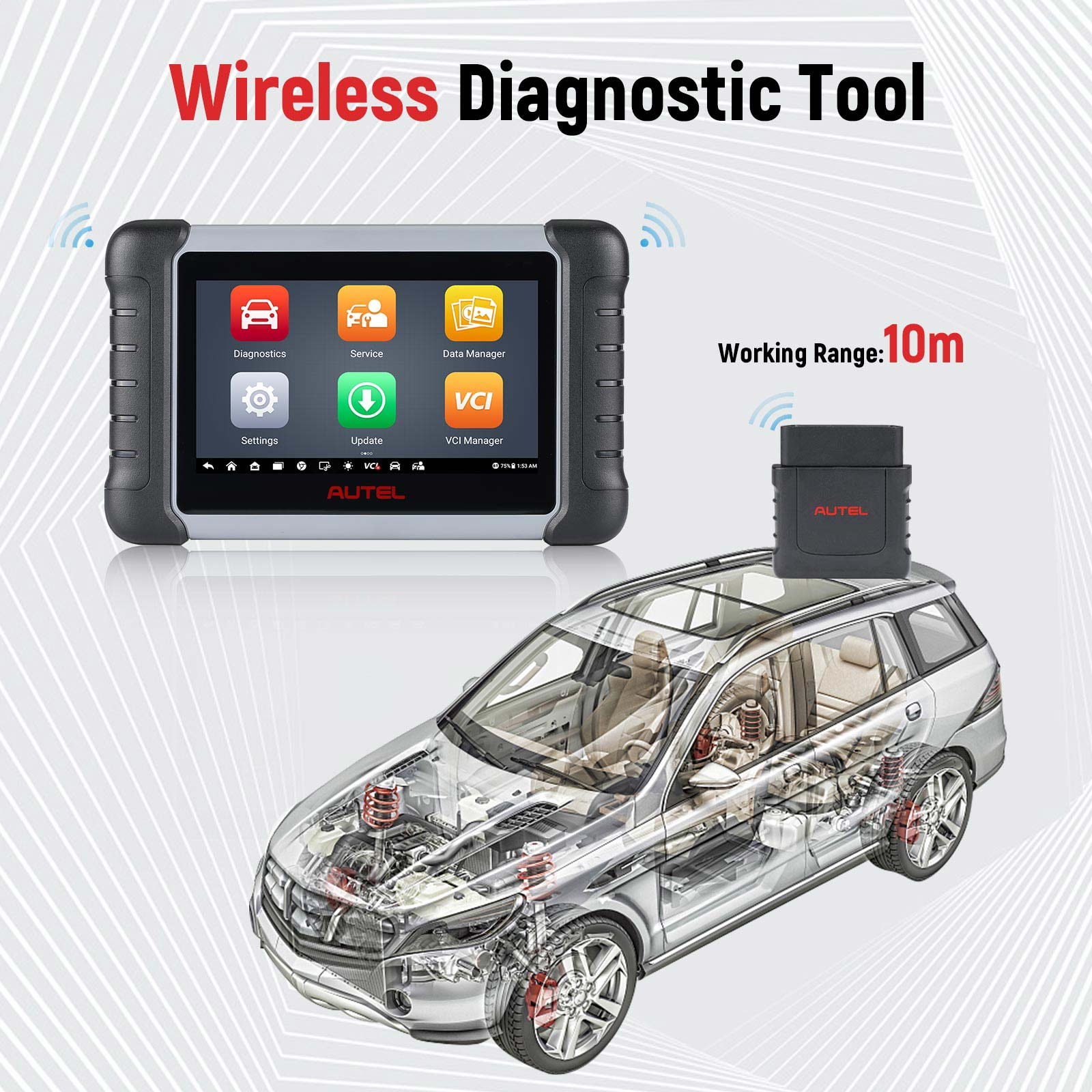 Autel MaxiCOM MK808BT PRO OBD2 Car Diagnostic Scanner Full System  Bi-Directional