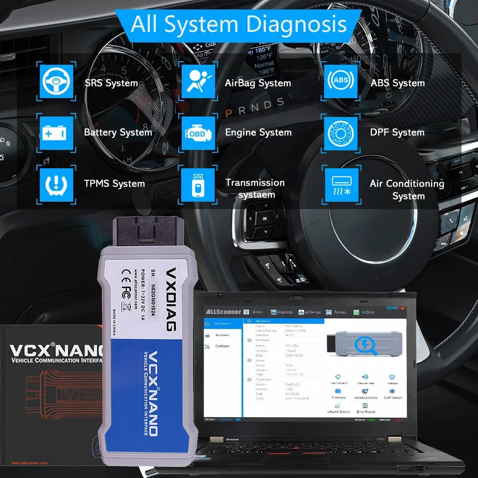 vxdiag vcx nano gm full system diagnostics