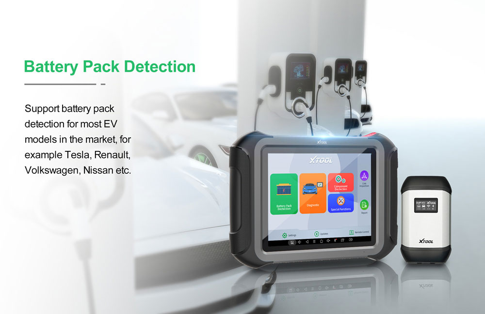 xtool D9 EV battery pack detection