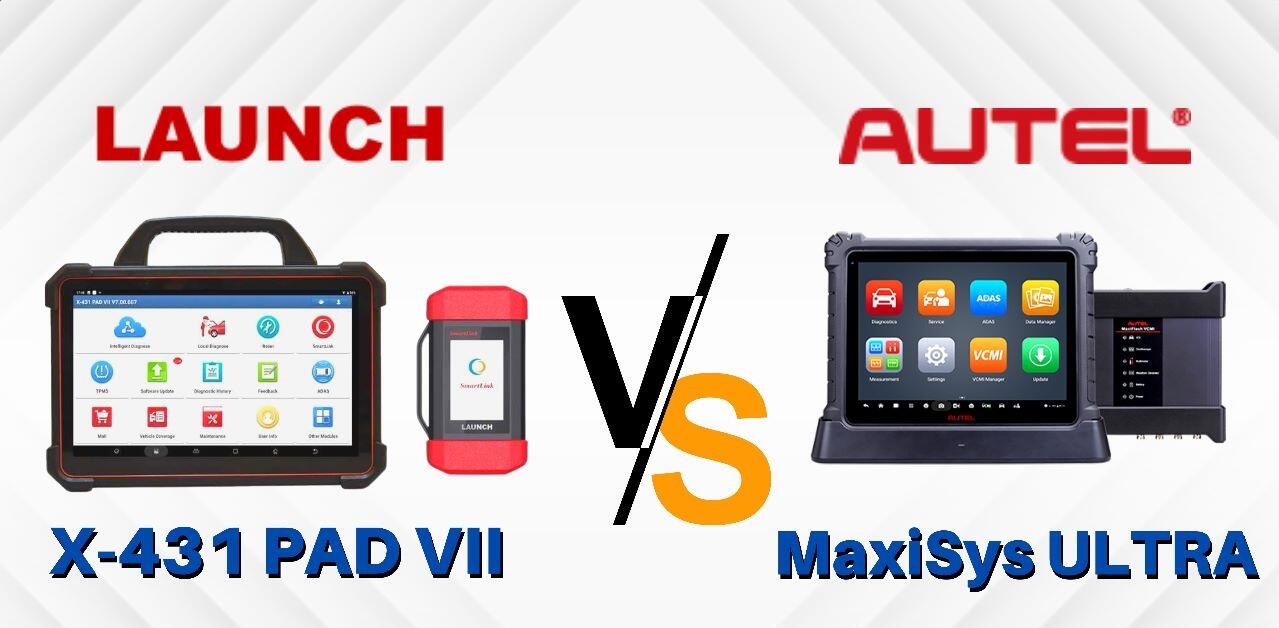 Autel MaxiSys Ultra vs Launch X431 PAD VII Scanner