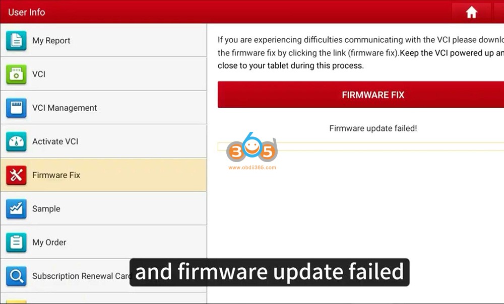 Launch X431 Bluetooth and Firmware Update Failed Solution 2