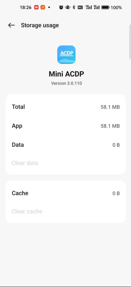 How to clear cache for Yanhua Mini ACDP App 7