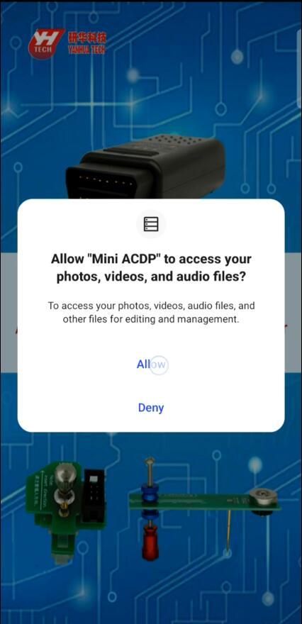How to clear cache for Yanhua Mini ACDP App 9