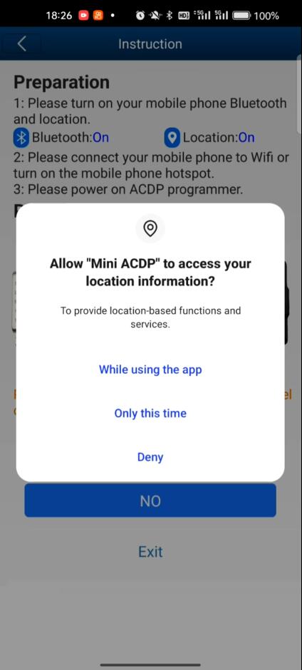 How to clear cache for Yanhua Mini ACDP App 10