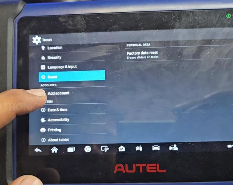 How to reset Autel IM508/ IM608 to factory setting 2